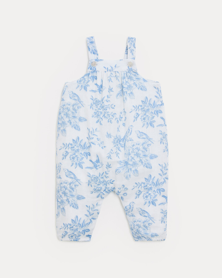 Phillipine long jumpsuit with straps Porcelain print  Natalys