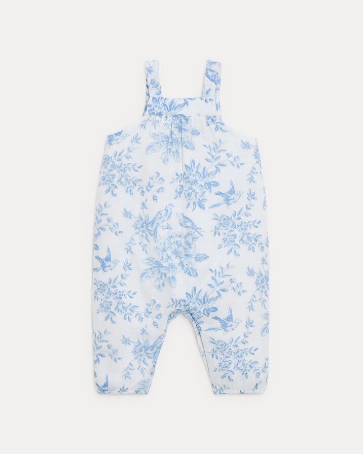 Phillipine long jumpsuit with straps Porcelain print  Natalys