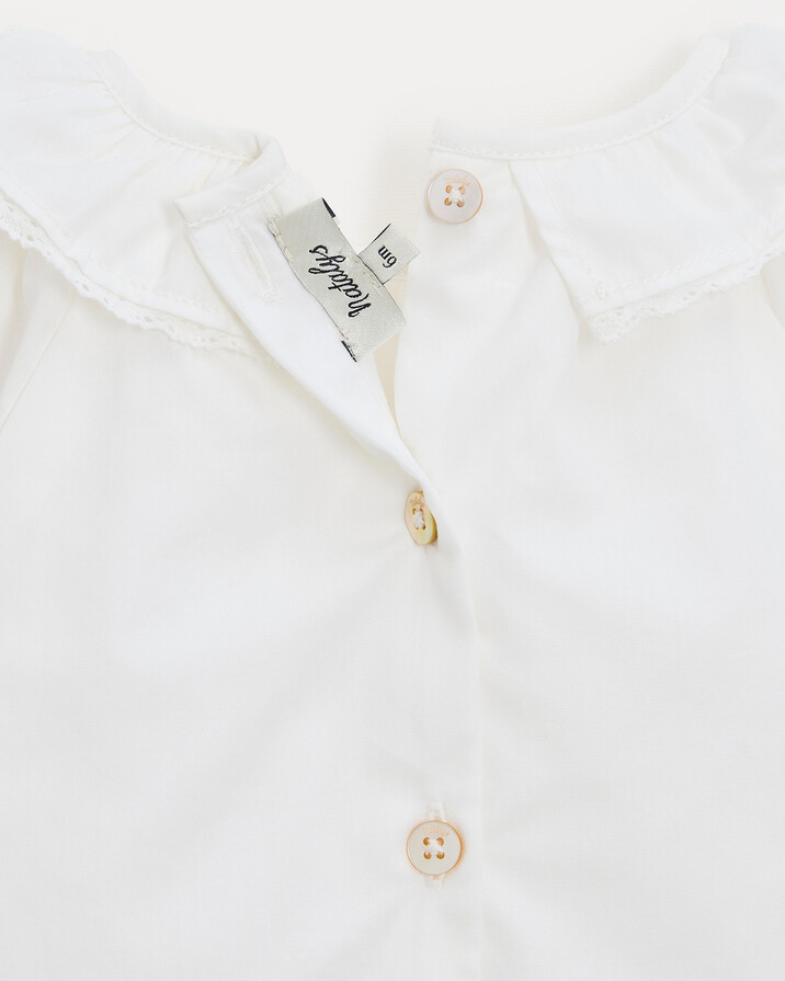 Adele long-sleeved blouse Off-white colour  Natalys