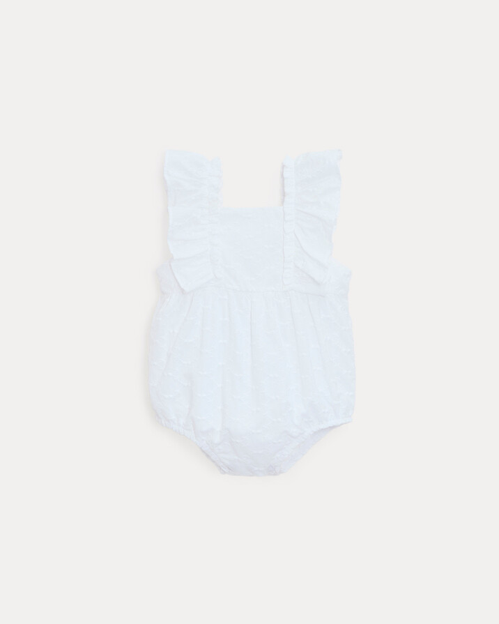 Domitille embroidered romper with straps Off-white colour Natalys