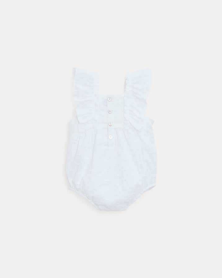 Domitille embroidered romper with straps Off-white colour Natalys