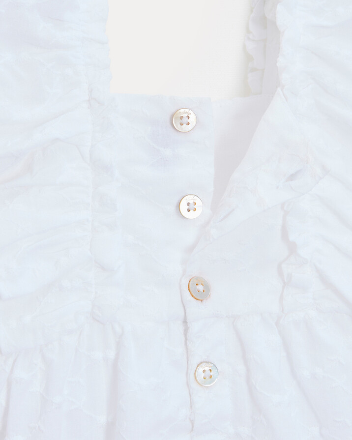 Domitille embroidered romper with straps Off-white colour Natalys