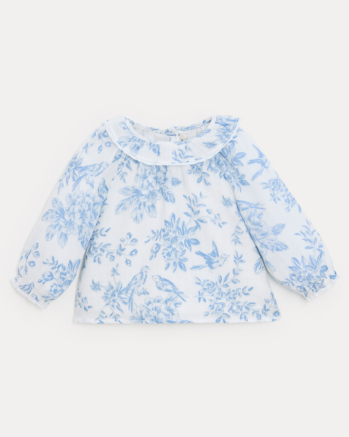 Adele long-sleeved blouse Porcelain print  Natalys