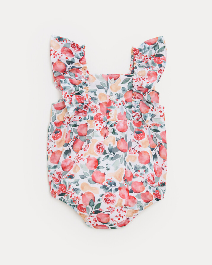 Domitille romper with straps Pomegranate print Natalys