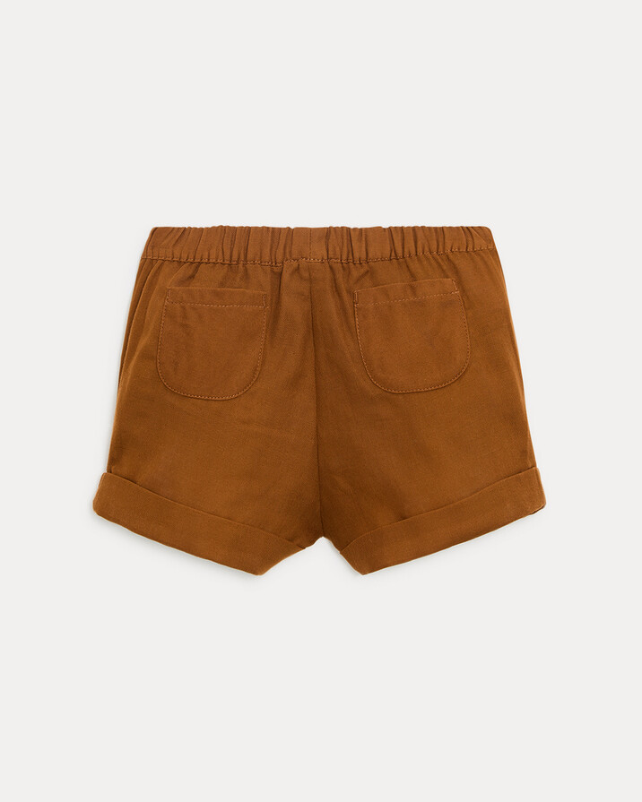 Noe cotton gauze shorts Hazelnut colour Natalys