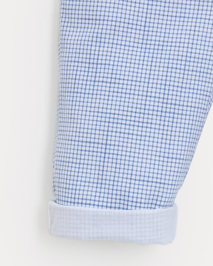 Achille cotton canvas trousers Blue check print  Natalys