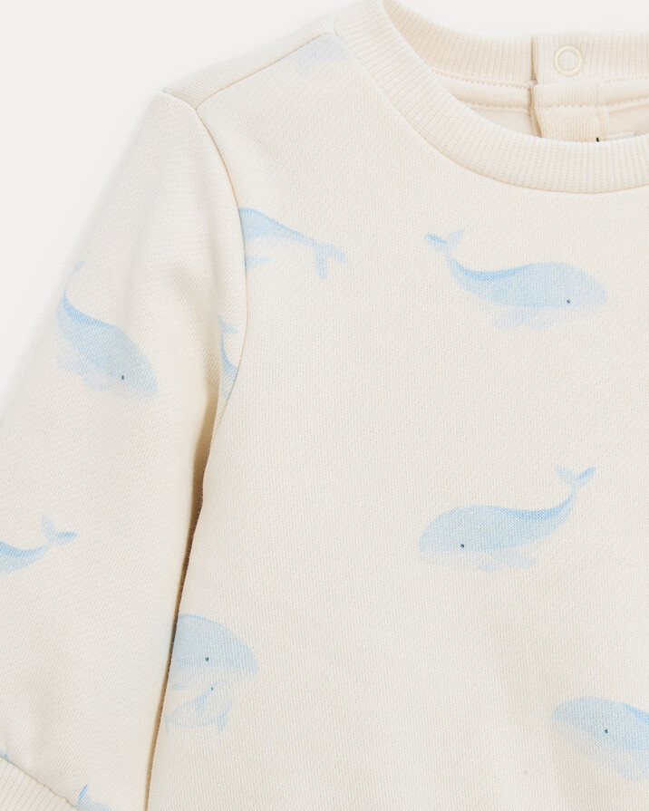 Jo fleece jumper Whale print  Natalys