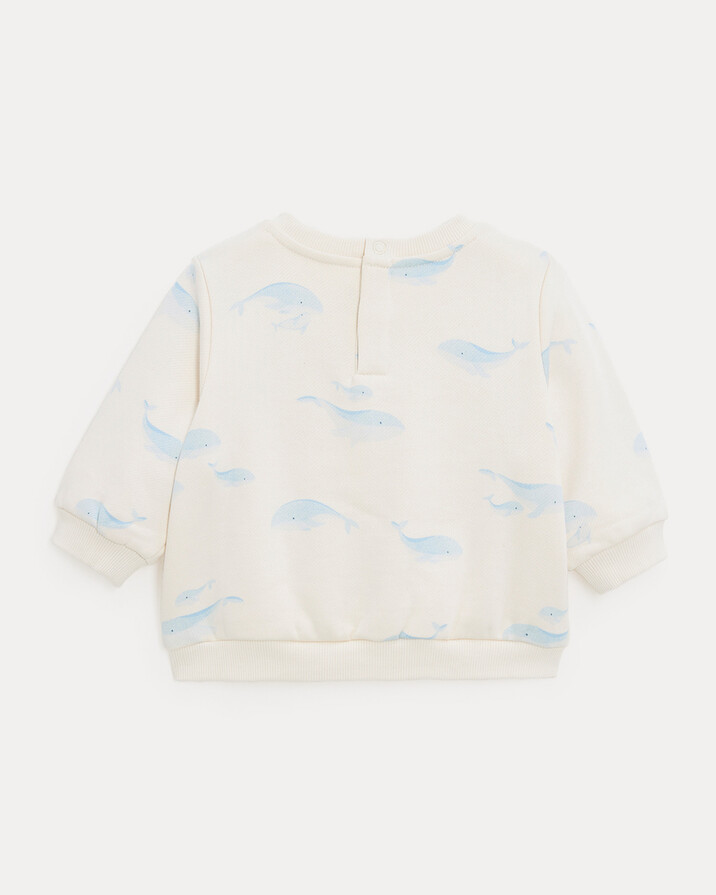 Jo fleece jumper Whale print  Natalys