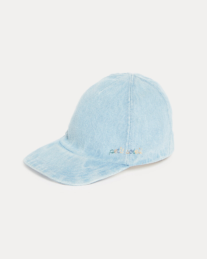 Gabin embroidered denim cap Blue colour  Natalys