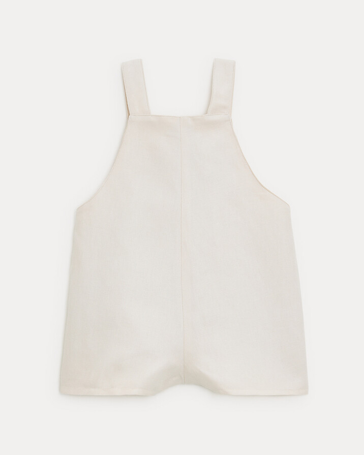 Edgar short twill dungarees Beige colour  Natalys