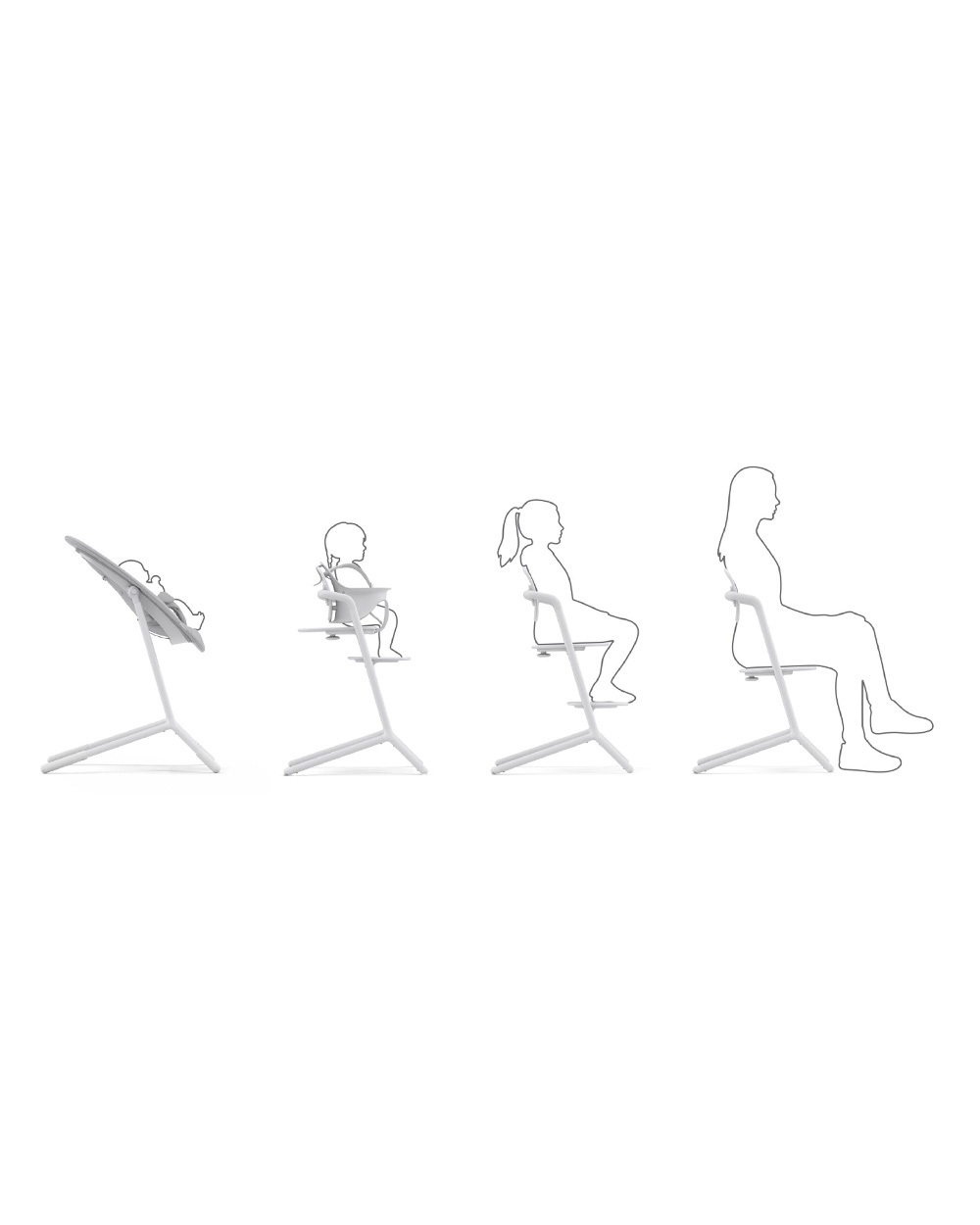 Lemo 3-in-1 high chair All white colour  Cybex