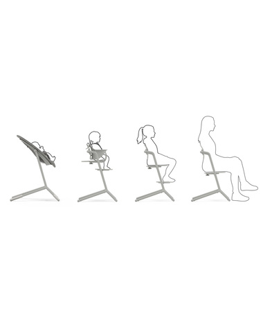 Lemo 4-in-1 high chair Suede grey colour  Cybex