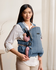 Harmony woven m&eacute;lange baby carrier Blue color  Babybj&ouml;rn