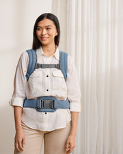 Harmony woven m&eacute;lange baby carrier Blue color  Babybj&ouml;rn